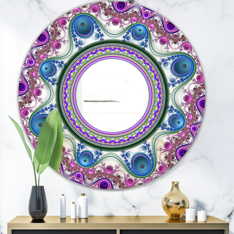 Miroir mural Circles and Curves, H 31,5 po x l po
