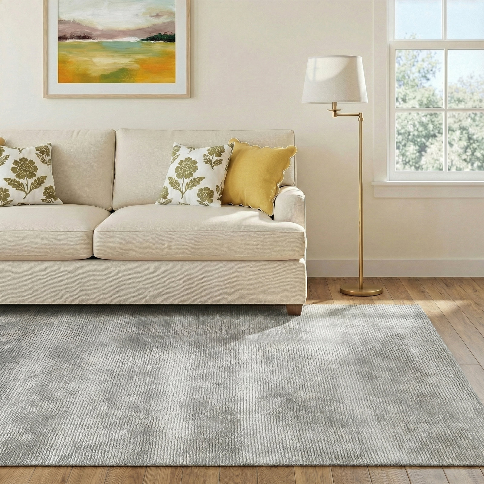 Cliona Hand-Tufted Jute Rug, Rectangle 5'x8'