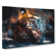 Tiger In The Shade In Abstract - Wrapped Canvas Print