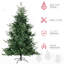 Arbre quandary de 57 po de largeur, 1288 branches, ouverture automatique, ignifuge, base en aluminium 7,5 pi