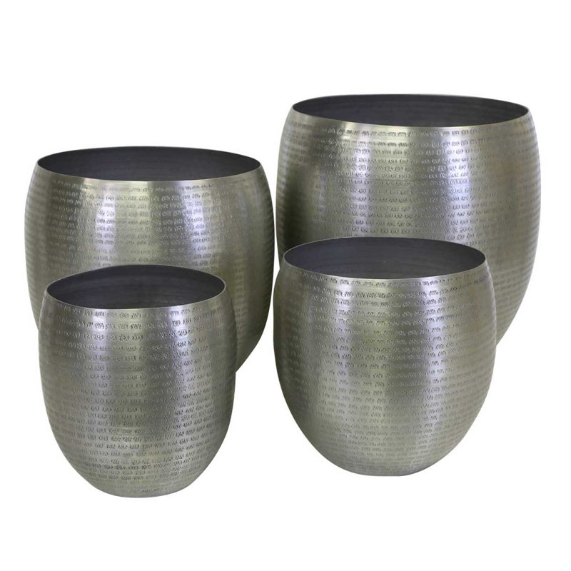 Locklin Handmade Metal Pot Planter, 43cm H x 42cm W x 42cm D