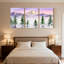 Landscape & Nature Mountain Landscape With Trees And Mist Set of 3 Canvas Wall Art Prints-693294319