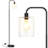Industrial Arched Floor Lamp with Glass Shade and LED Bulb Tall Standling Lamp
