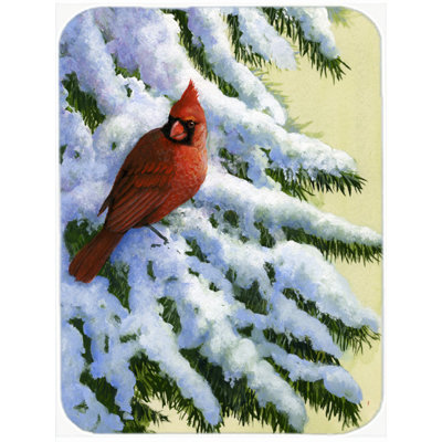 Caroline's Treasures Red Cardinal Glass Cutting Board