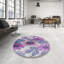 Tapis mauve / bleu à motif floral Sufyan-456778542