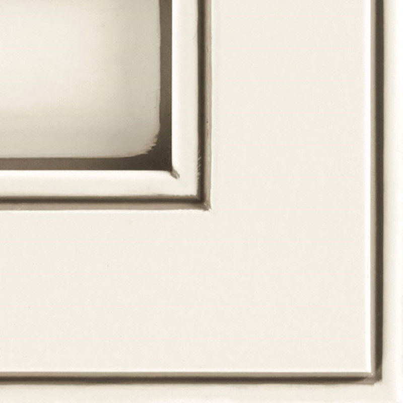 Dwelling Full Access Appingham Door Sample, Alabaster w/ Smoke Glaze, Maple