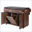 Îlot de cuisine avec poubelle basculante, abattant, rangement et chariot roulant-994047043