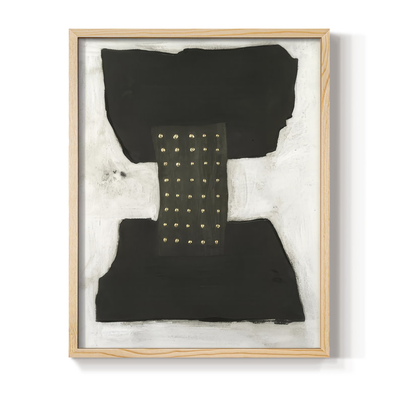 «Black I», reproduction encadrée - bois massif, Naturel, H 15 po x l 12 po