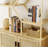 Dessens Rattan Bookshelf 7 tiers Bookcases Storage Rack with cabinet