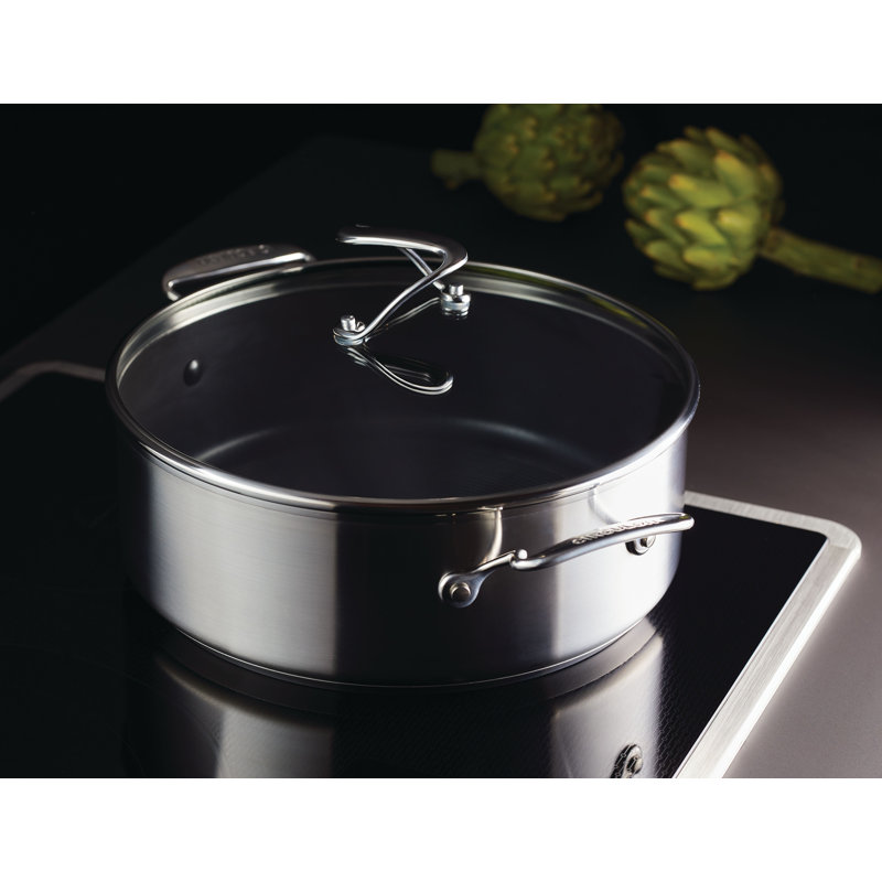 Circulon Steelshield 7.5 qt Nonstick Stainless Steel Stock Pot with Lid