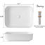 Lavabo de salle de bain rectangulaire en céramique-61963196