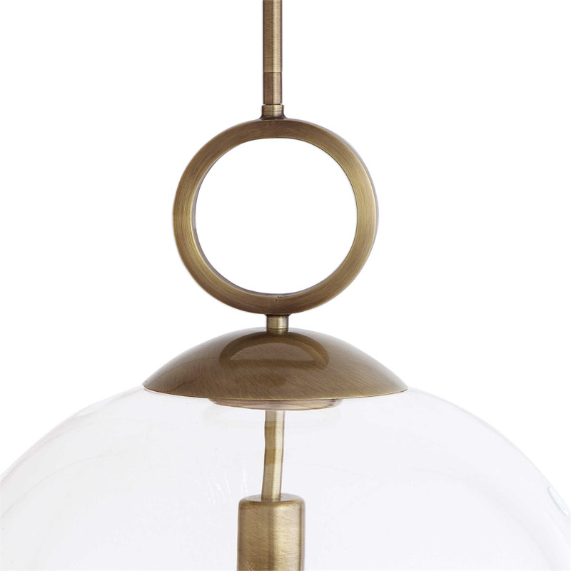 Luminaire suspendu en forme de cloche à 1 lumière Aimee, Laiton