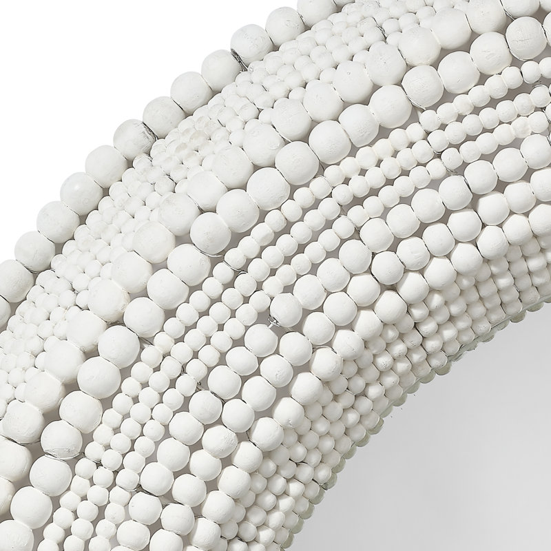 Strand Round Mirror, White