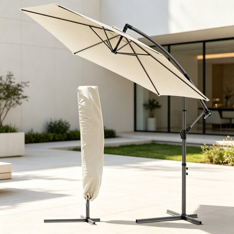 3 cm W X 3 cm D Beach Parasol with Crank Lift