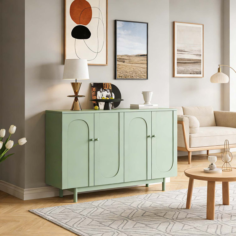 Minimalist and Stylish Storage Cabinet, Mint Green