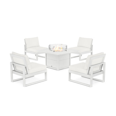 Ensemble de conversation d'extérieur pour 4 personnes avec coussins POLYWOOD Eastport