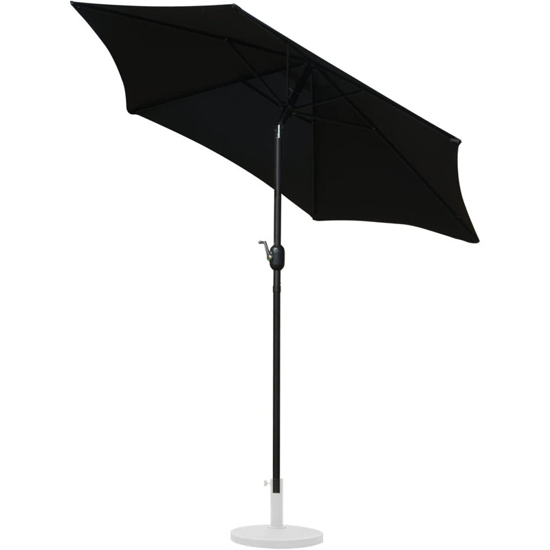 Ardolino Market Parasol, Black, 220cm H x 200cm W x 200cm D