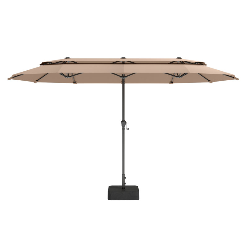 Rectangular Market Parasol, 198.1cm W x 396.2cm D, Beige