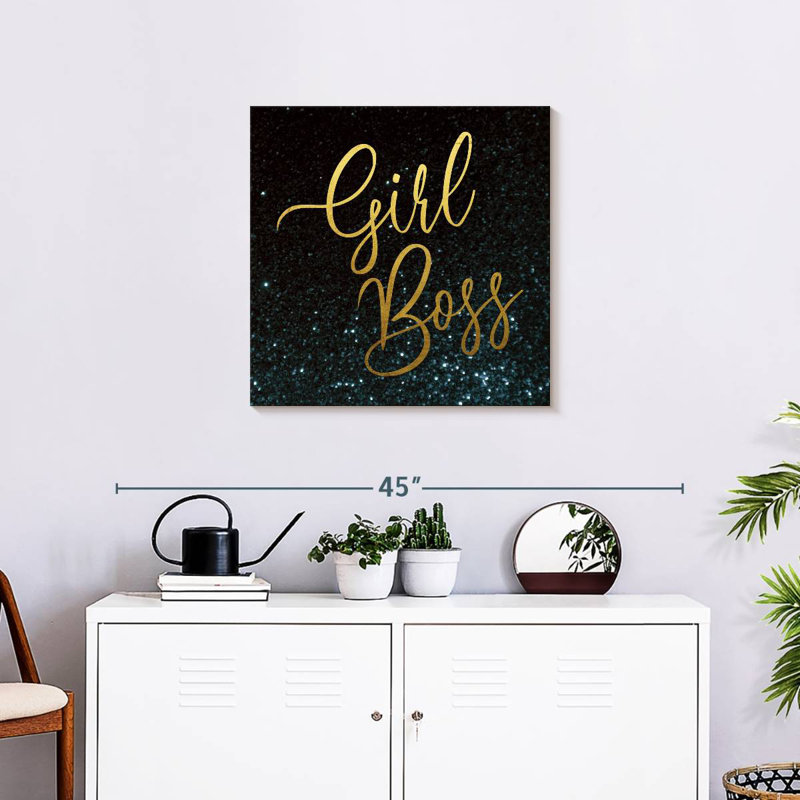 Tergel Glitter Girl Boss I, 24" H x 24" W