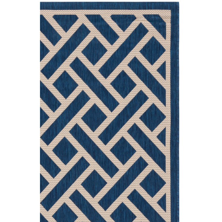 Arneshia Southwestern Aqua Indoor/Outdoor Area Rug