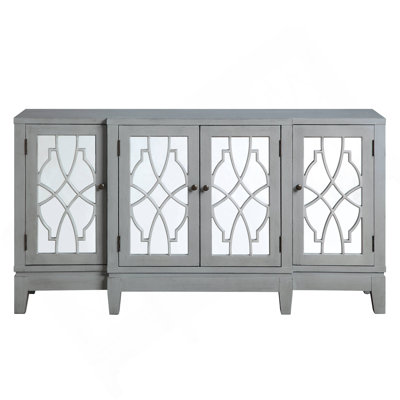 Magdi Antique Gray Finish Console Cabinet