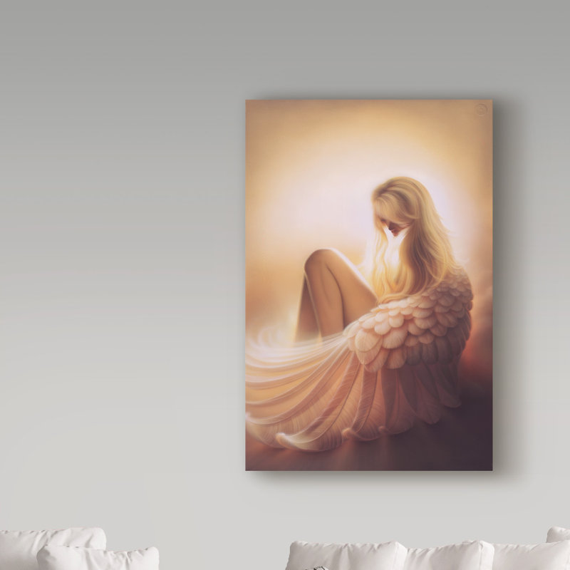 Hilkiah 'Angelic' Graphic Art Print on Wrapped Canvas, 47" H x 30" W x 2" D