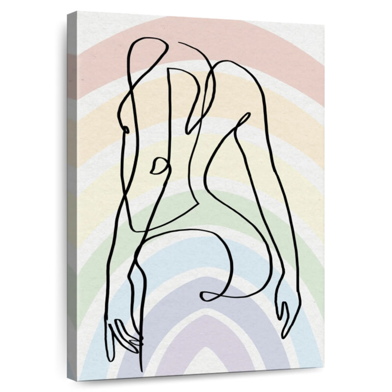 Khadjiah One Line Pride Curves, 39" H x 26" W