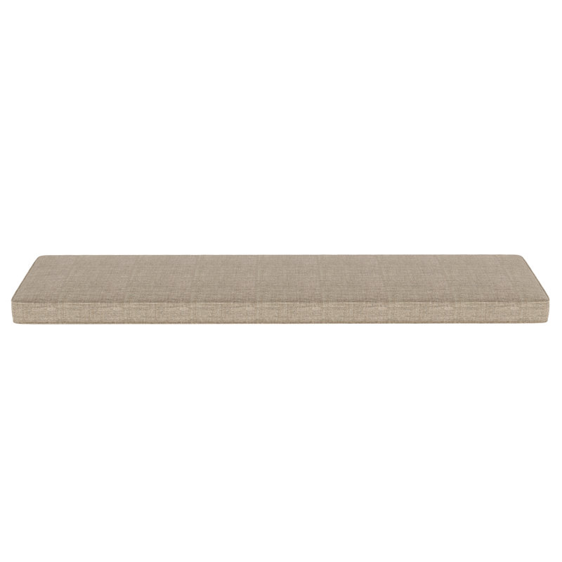 Indoor/Outdoor Sunbrella® Seat Cushion, Cast Shale Sunbrella® Plainweave, 65" W x 18" D