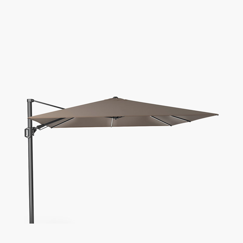 Cerena 300cm Lighted Cantilever Parasol, Brown