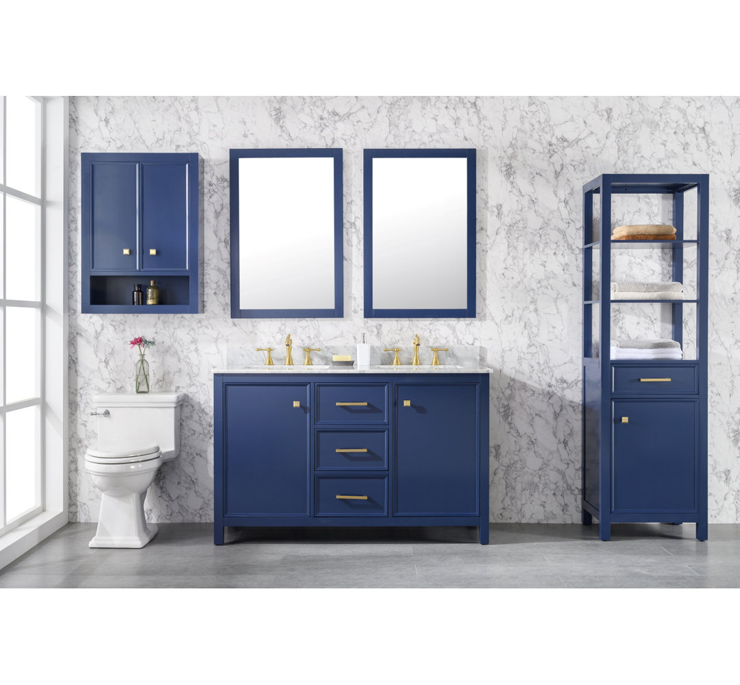 Talanna 54'' Double Bathroom Vanity with Marble Top Beachcrest Home™ Base 
