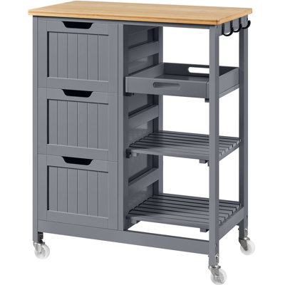 Solid Wood Top Kitchen Island