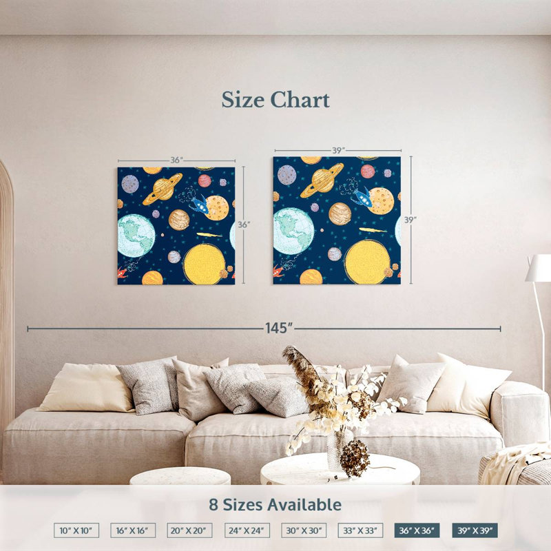 Oberle Space Journey Pattern, 36" H x 36" W