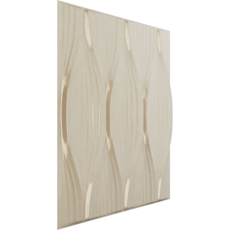 Panneau mural décoratif 3D en saule EnduraWall l 19 5/8 po x H 19 5/8 po, brume de perle métallique universelle (couvre 2,67 pieds carrés)