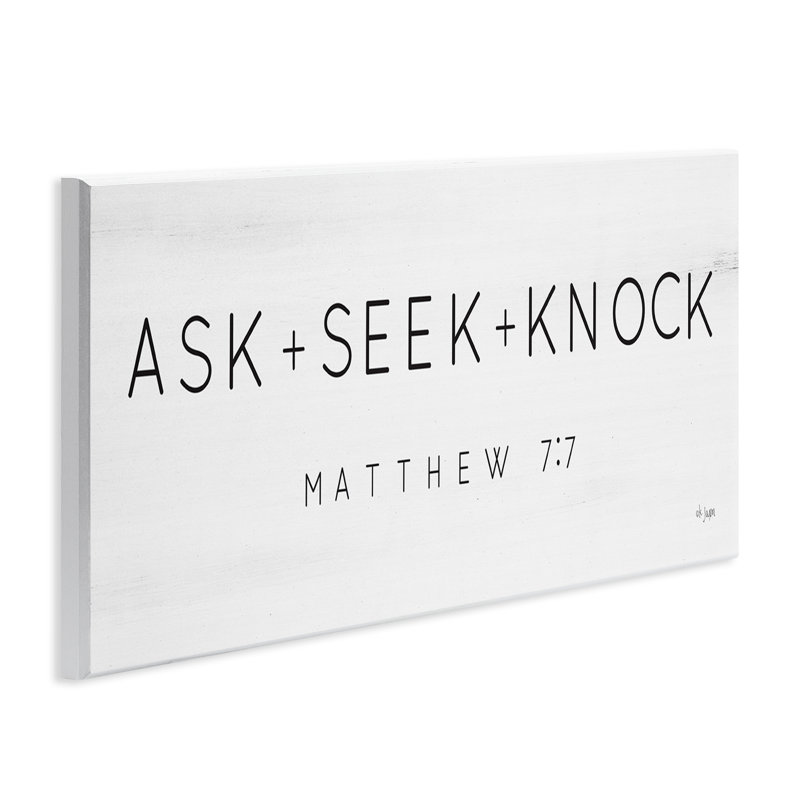 «Ask Seek Knock Minimal»