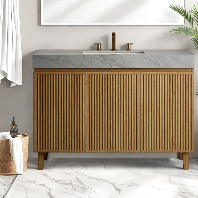 Freestanding Standard With Engineered Stone Top
