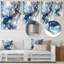 «Blue and Grey Ethereal Elixir II - Abstract Shapes», reproduction d'art en métal-229994519