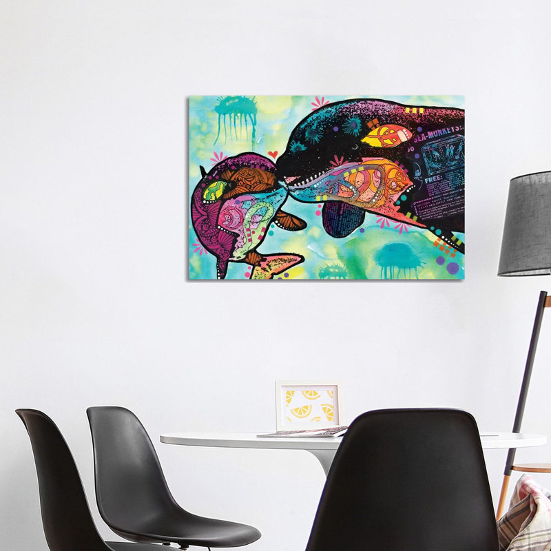 Love As Large As A Whale by Dean Russo - Wrapped Canvas Print, 101.6 cm H x 66.04 cm W x 1.91 cm D