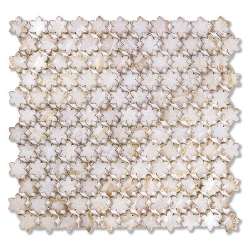 Woodbine Petites Fleurs Glass Mosaic
