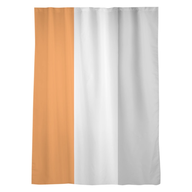 Panneau de rideau simple transparent avec passe-tringle national hockey Stripes NHS Calgary, Orange/Blanc, L 84 po x H 53 po