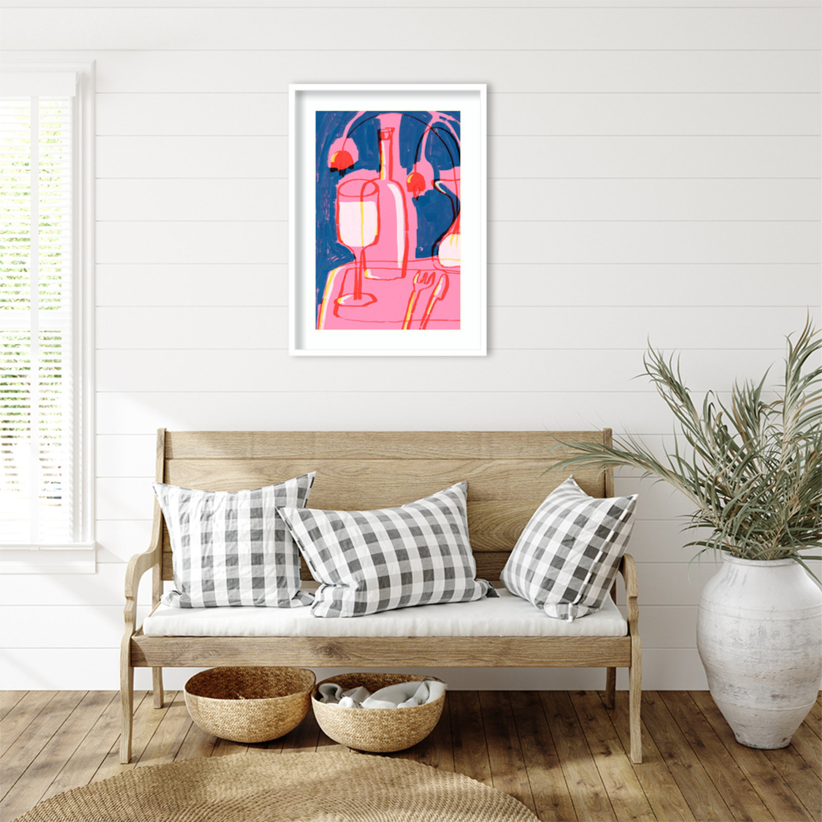 Galya "Neon Still Life No. 4" Print, White, 33" H x 24" W