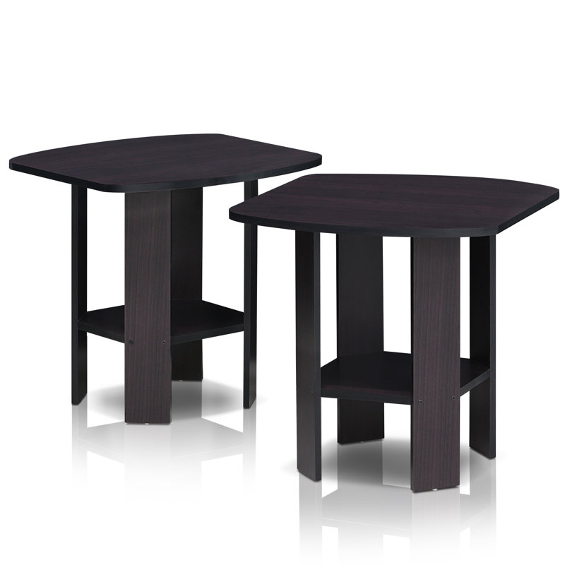 Alastair Side Table, Black, Dark Walnut