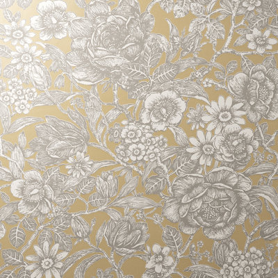 Hedgerow Floral Trails Wallpaper