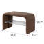 Banc de rangement en similicuir rembourré avec cascade et rangement-975518181