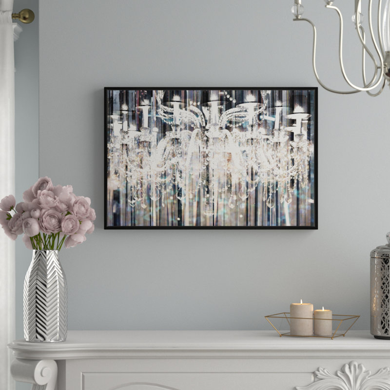 «Diamond Shower Glam Chandelier», impression encadrée sur toile, H 24 po x l 36 po x P 1,5 po