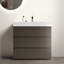 Meuble-lavabo élégant avec rangement spacieux et fonctionnalité silencieuse pour une salle de bain élégante et organisée.