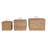 Averley Square Rattan Baskets with Handles, Natural, Set of 3