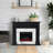 Cambridge Sofia 53-in. Electric Fireplace Mantel with Marble Inlay and Log Display-136098085