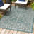Massimo Bohemian Medallion Textured Weave Teal/Gray Indoor/Outdoor Rug-1288558862