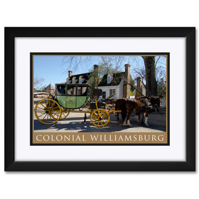 Colonial Williamsburg Carriage Professionally Framed & Matted Art Print - by Asher Person