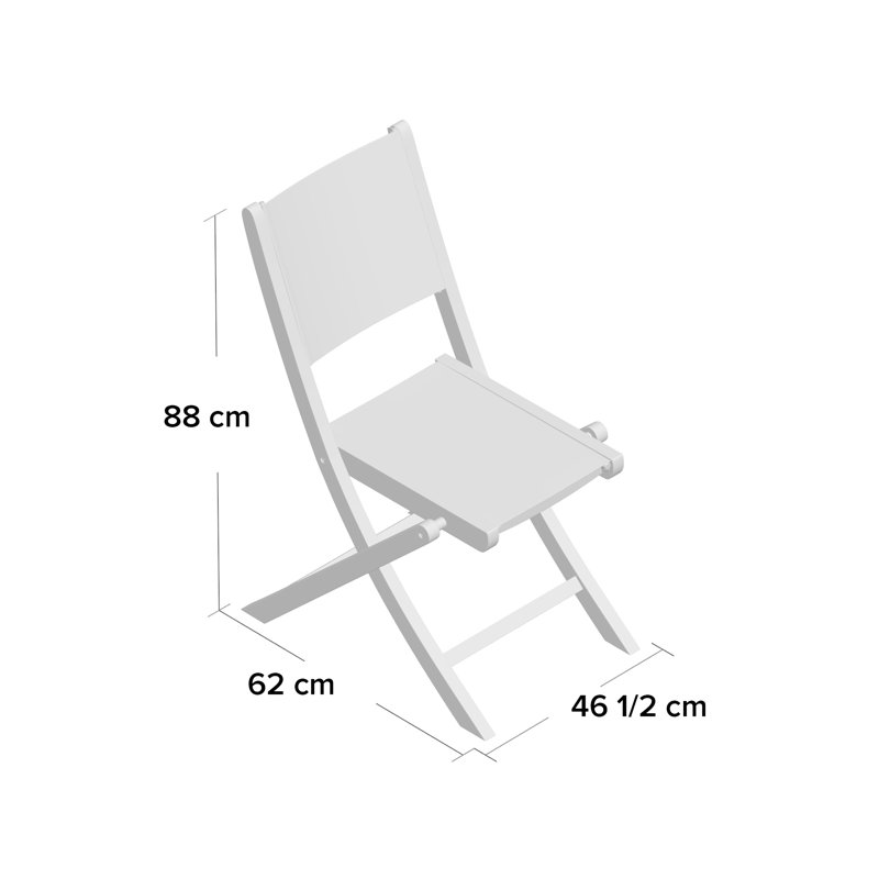 Woehler Folding Patio Dining Side Chair with Cushion